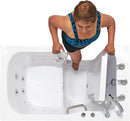 Ella Standard Acrylic Hydro Massage Walk in Tub 30"x52" Left Inward Swing Door 5 Piece Fast Fill Faucet