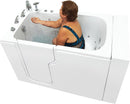 Ella Standard Acrylic Hydro Massage Walk in Tub 30"x52" Left Inward Swing Door 5 Piece Fast Fill Faucet with Heated Seat and Backrest