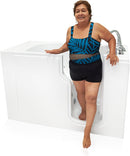 Ella Standard Acrylic Hydro Massage Walk in Tub 30"x52" Right Inward Swing Door 5 Piece Fast Fill Faucet with Heated Seat and Backrest