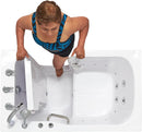 Ella Standard Acrylic Hydro Massage Walk in Tub 30"x52" Right Inward Swing Door 5 Piece Fast Fill Faucet with Heated Seat and Backrest