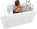 Ella Standard Acrylic Hydro Massage Walk in Tub 30"x52" Right Inward Swing Door 5 Piece Fast Fill Faucet with Heated Seat and Backrest