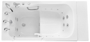 Ella Standard Acrylic Hydro Massage Walk in Tub 30"x52", Left Inward Swing Door, 5 Piece Faucet