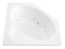 Venzi Ambra 60 x 60 Corner Whirlpool Jetted Bathtub with Center Drain By Atlantis