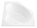 Venzi Ambra 60 x 60 Corner Air Jetted Bathtub with Center Drain By Atlantis