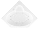 Venzi Ambra 60 x 60 Corner Air & Whirlpool Jetted Bathtub with Center Drain By Atlantis
