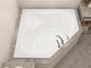 Venzi Ambra 60 x 60 Corner Soaking Bathtub with Center Drain By Atlantis