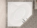 Venzi Ambra 60 x 60 Corner Soaking Bathtub with Center Drain By Atlantis