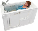 Ella Wheelchair Transfer 26"x52" Acrylic Hydro Massage Walk In Bathtub Left Outward Swing Door Heated Seat 2 Piece Fast Fill Faucet 2" Dual Drain