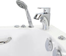 Ella Wheelchair Transfer 26"x52" Acrylic Hydro Massage Walk In Bathtub Left Outward Swing Door Heated Seat 2 Piece Fast Fill Faucet 2" Dual Drain