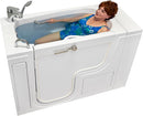 Ella Wheelchair Transfer 26"x52" Acrylic Soaking Walk In Bathtub Left Outward Swing Door Heated Seat 2 Piece Fast Fill Faucet 2" Dual Drain