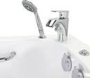 Ella Wheelchair Transfer 26"x52" Acrylic Soaking Walk In Bathtub Left Outward Swing Door Heated Seat 2 Piece Fast Fill Faucet 2" Dual Drain