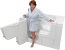Ella Wheelchair Transfer 26"x52" Acrylic Soaking Walk In Bathtub Left Outward Swing Door Heated Seat 2 Piece Fast Fill Faucet 2" Dual Drain