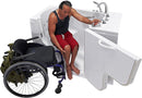 Ella Wheelchair Transfer 30"x52" Acrylic Hydro Massage Walk In Bathtub with Right Outward Swing Door Heated Seat 5PC Fast Fill Faucet 2"Dual Drain