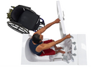 Ella Wheelchair Transfer 30"x52" Acrylic Soaking Walk-in-Bathtub Left Outward Swing Door Heated Seat 5 Piece Fast Fill Faucet 2" Dual Drain