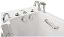 Ella Wheelchair Transfer 30"x52" Acrylic Soaking Walk-in-Bathtub Left Outward Swing Door Heated Seat 5 Piece Fast Fill Faucet 2" Dual Drain
