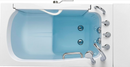 Ella Wheelchair Transfer 30"x52" Acrylic Soaking Walk-in-Bathtub Left Outward Swing Door Heated Seat 5 Piece Fast Fill Faucet 2" Dual Drain