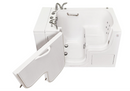 Ella Wheelchair Transfer 30"x52" Acrylic Hydro Massage Walk-In Bathtub with Left Outward Swing Door Heated Seat 5 Piece Fast Fill Faucet 2" Dual Drain