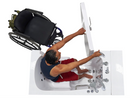 Ella Wheelchair Transfer 30"x52" Acrylic Hydro Massage Walk-In Bathtub with Left Outward Swing Door Heated Seat 5 Piece Fast Fill Faucet 2" Dual Drain