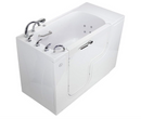 Ella Wheelchair Transfer 30"x52" Acrylic Hydro Massage Walk-In Bathtub with Left Outward Swing Door Heated Seat 5 Piece Fast Fill Faucet 2" Dual Drain