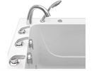Ella Wheelchair Transfer 30"x52" Acrylic Hydro Massage Walk-In Bathtub with Left Outward Swing Door Heated Seat 5 Piece Fast Fill Faucet 2" Dual Drain