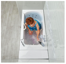 Ella Wheelchair Transfer 30"x52" Acrylic Hydro Massage Walk-In Bathtub with Right Outward Swing Door 2 Piece Fast Fill Faucet 2" Dual Drain