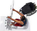 Ella Wheelchair Transfer 30"x52" Acrylic Hydro Massage Walk In Bathtub with Right Outward Swing Door Heated Seat 5PC Fast Fill Faucet 2"Dual Drain