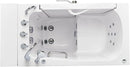 Ella Wheelchair Transfer 30"x52" Acrylic Hydro Massage Walk In Bathtub with Right Outward Swing Door Heated Seat 5PC Fast Fill Faucet 2"Dual Drain