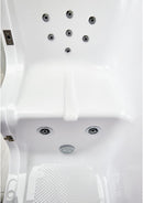 Ella Wheelchair Transfer 30"x52" Acrylic Hydro Massage Walk In Bathtub with Right Outward Swing Door Heated Seat 5PC Fast Fill Faucet 2"Dual Drain