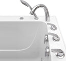 Ella Wheelchair Transfer 30"x52" Acrylic Hydro Massage Walk In Bathtub with Right Outward Swing Door Heated Seat 5PC Fast Fill Faucet 2"Dual Drain