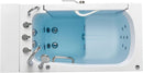 Ella Wheelchair Transfer 30"x52" Acrylic Hydro Massage Walk In Bathtub with Right Outward Swing Door Heated Seat 5PC Fast Fill Faucet 2"Dual Drain