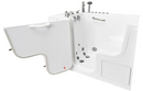 Ella Wheelchair Transfer 32"x52" Acrylic Hydro Massage with Independent Foot Massage Walk In Bathtub Left Outward Swing Door 5 Piece Fast Fill Faucet 2" Dual Drain