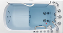 Ella Wheelchair Transfer 32"x52" Acrylic Hydro Massage with Independent Foot Massage Walk In Bathtub Left Outward Swing Door 5 Piece Fast Fill Faucet 2" Dual Drain