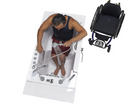 Ella Wheelchair Transfer 32"x52" Acrylic Hydro Massage with Independent Foot Massage Walk In Bathtub Left Outward Swing Door 5 Piece Fast Fill Faucet 2" Dual Drain