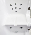 Ella Wheelchair Transfer 32"x52" Acrylic Hydro Massage with Independent Foot Massage Walk In Bathtub Left Outward Swing Door 5 Piece Fast Fill Faucet 2" Dual Drain