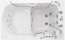 Ella Wheelchair Transfer 36"x55" Acrylic Hydro Massage with Independent Foot Massage Walk In Bathtub Left Door 5 Piece Fast Fill Faucet 2" Dual Drain