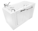 Ella Zen Acrylic Hydro Massage Walk in Tub 30"x52" Left Inward Swing Door 2 Piece Fast Fill Faucet Heated Seat and Back