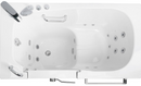Ella Zen Acrylic Hydro Massage Walk in Tub 30"x52" Left Inward Swing Door 2 Piece Fast Fill Faucet Heated Seat and Back