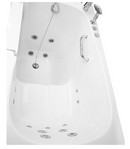 Ella Zen Acrylic Hydro Massage Walk in Tub 30"x52" Left Inward Swing Door 2 Piece Fast Fill Faucet Heated Seat and Back