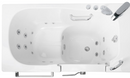 Ella Zen Acrylic Hydro Massage Walk in Tub 30"x52" Right Inward Swing Door 2 Piece Fast Fill Faucet Heated Seat and Back