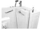 Ella Zen Acrylic Hydro Massage Walk in Tub 30"x52" Right Inward Swing Door 2 Piece Fast Fill Faucet