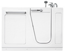 Ella Zen Acrylic Hydro Massage Walk in Tub 30"x52" Right Inward Swing Door 2 Piece Fast Fill Faucet Heated Seat and Back