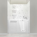 Ella Zen Acrylic Hydro Massage Walk in Tub 30"x60" Right Inward Swing Door 2 Piece Fast Fill Faucet