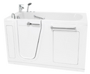 Ella Zen Acrylic Hydro Massage with Independent Foot Massage Walk in Tub 30"x60" Left Inward Swing Door 2 Piece Fast Fill Faucet
