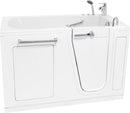 Ella Zen Acrylic Hydro Massage Walk in Tub 30"x60" Right Inward Swing Door 2 Piece Fast Fill Faucet