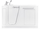 Ella Zen Acrylic Hydro Massage Walk in Tub 30"x60" Left Inward Swing Door 2 Piece Faucet Heated Seat and Backrest