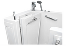 Ella Zen Acrylic Hydro Massage Walk in Tub 30"x60" Left Inward Swing Door 2 Piece Fast Fill Faucet