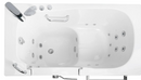 Ella Zen Acrylic Hydro Massage with Independent Foot Massage Walk in Tub 30"x60" Left Inward Swing Door 2 Piece Fast Fill Faucet Heated Seat and Backrest