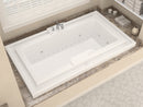 Venzi Celio 46 x 78 endless flow air & whirlpool bathtub installed in a bathroom