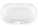 Venzi Grand Tour Aline Waterfall 41 x 70 Oval Air & Whirlpool Jetted Bathtub with Center Drain By Atlantis