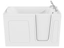 Venzi 32 x 60 walk-in soaking bathtub, right drain, white, detail view